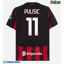 Camisa de Futebol AC Milan Christian Pulisic #11 Equipamento Principal 2025-26 Manga Curta